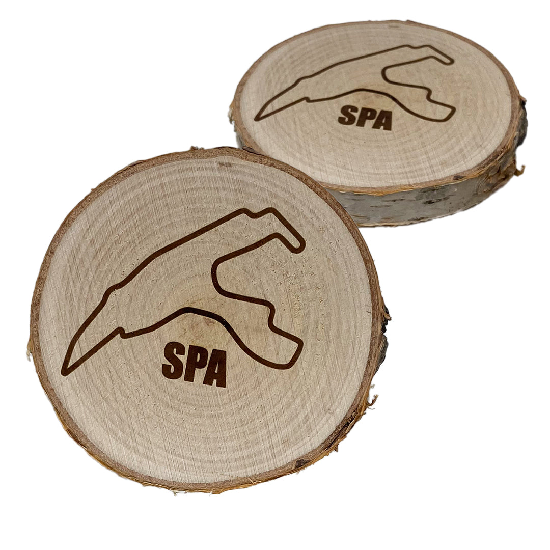 Spa Francorchamps Officially Licensed Birchwood Coaster