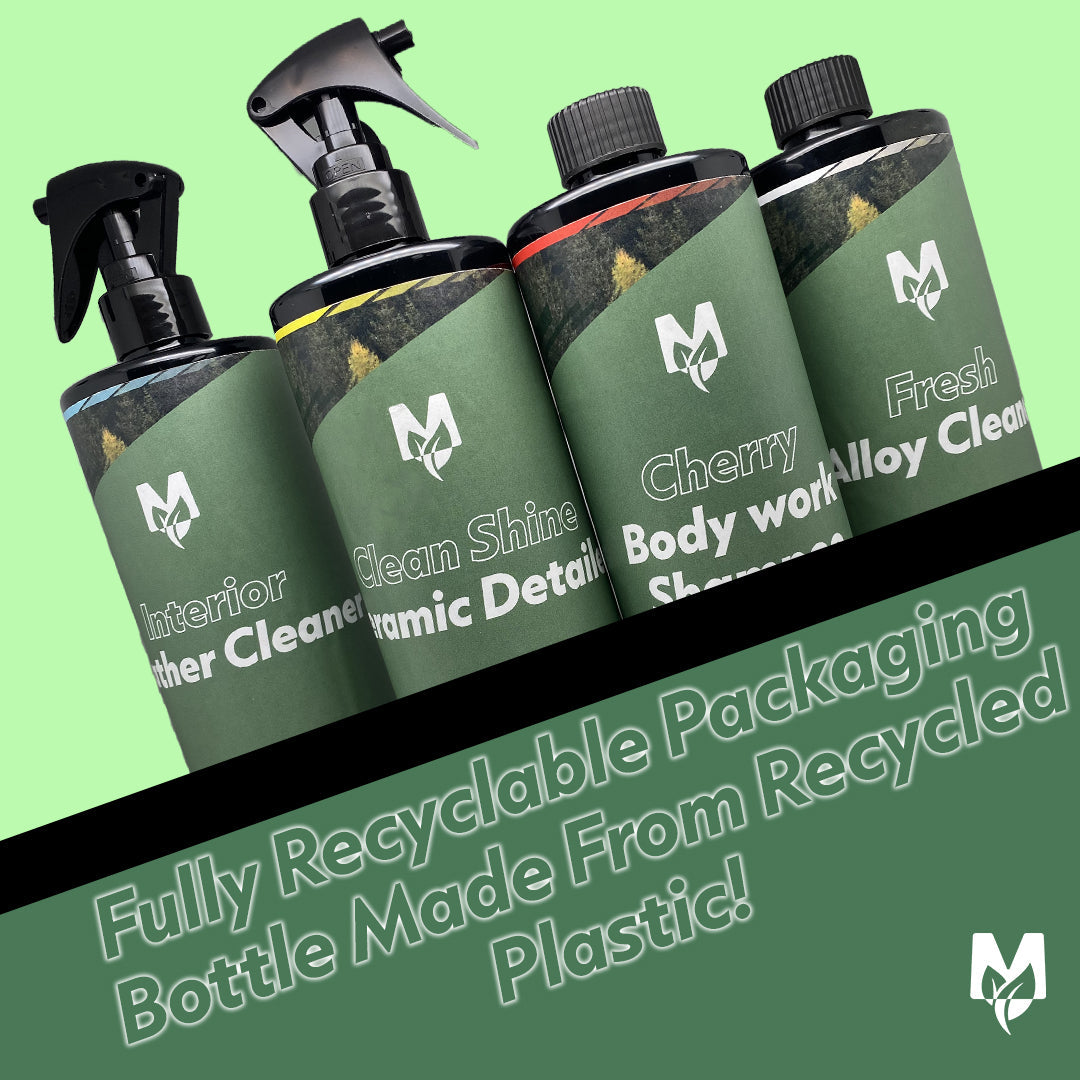 Fully recyclable bottles motoreco car cleaning